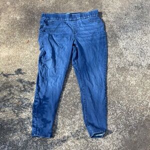 Nine West Dark Blue Stretch Jeggings with Elastic Waist